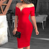 Pure color tight skirt and backpack hip dress - CINCHWIERD 