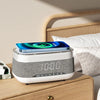 Intelligent Multifunctional Alarm Clock Bluetooth Speaker Wireless Charger Fast Charge Clock Atmosphere Night Light Home Decor - CINCHWIERD 