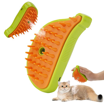 Cat Steam Brush, 3 in 1 Cat Steamy Brush Cleanser